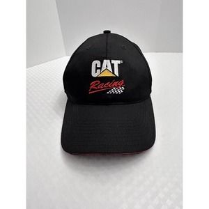 Caterpillar/Cat Racing‎ Logo Black Baseball Cap/One Size Adjustable Hat